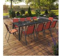 Salon De Jardin 10 Personnes Terracotta Orange