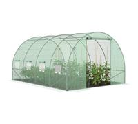IDMarket - Serre de Jardin Tunnel 12m² Verte Zebra