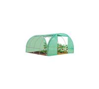 IDMarket Serre tunnel de jardin ZEBRA 4x3 m 4 saisons 12 m² verte gamme maraîchère