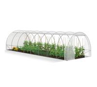 IDMarket Serre tunnel de jardin 4 saisons gamme maraîchère Des Andes 8x3 m 24 m² blanche