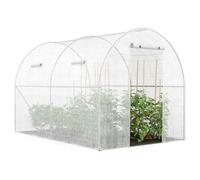 IDMarket – Serre tunnel de jardin Roma – 6 m² (2x3 m) – Blanche – Gamme maraîchère
