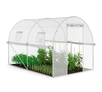 IDMarket - Serre de Jardin Tunnel 6m² Blanche Roma 4 Saisons