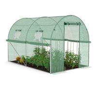 IDMarket Serre tunnel de jardin Roma 4 saisons 6 m² (2x3 m) verte gamme maraîchère