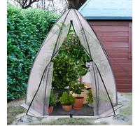 IDMARKET Serre d'hivernage dôme bâche bulle 160 x 160 x 180 cm maxi chaleur balcon et terrasse