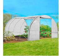 Idmarket - Serre tunnel de jardin 4 saisons 12m² blanche gamme maraichère ZEBRA 4x3M