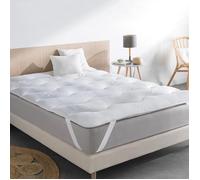 IDMarket - Surmatelas 140x190 CM EDA épais et Moelleux surpiqûres Vagues 600 GR