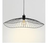 IDMarket - Suspension filaire en métal noir diamètre 60 cm