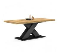 IDMarket Table à manger extensible rectangle Alicia 6-10 personnes 160-200 cm bois et noir