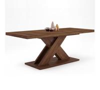Table à manger extensible rectangle ALICIA 6-10 personnes noyer