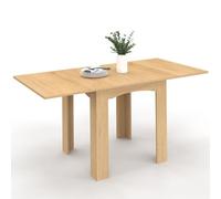 IDMarket - Table à manger extensible Dona - Rectangle - Hêtre - 4-8 personnes - 80-160 cm