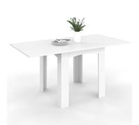 IDMarket Table à manger extensible Dona rectangle 4-8 personnes blanche 80-160 cm