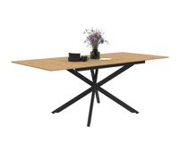 IDMarket - Table à Manger Extensible Rectangle INES 160-200 cm Bois et Noir