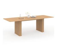 IDMarket - Table à Manger Extensible Rectangle Juliette 6-12 Personnes Pieds Lattes tasseau Bois Coloris chêne 160-240 cm