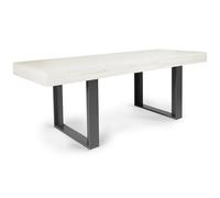 IDMarket - Table à Manger Extensible Rectangle Phoenix 160-200 cm Bois Gris | Capacité 4-8 personnes