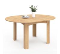 IDMarket - Table à Manger Extensible Ronde Dona 110-150 cm façon hêtre
