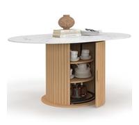 IDMarket - Table à Manger Extensible Ronde Juliette 110-150 cm