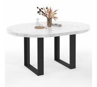 IDMarket - Table à Manger Extensible Ronde Phoenix 110-150 cm