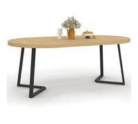 IDMarket - Table à Manger Extensible Ronde Selma 110-200 cm Bois et Noir | Capacité 4-10 personnes