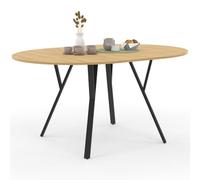 IDMarket - Table à Manger Extensible Ronde YSEULT 110-150 cm Bois et Noir