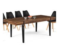 IDMarket - Table à Manger Rectangle Austria 10 Personnes Bois Pied épingle 200 cm