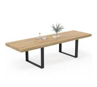 IDMarket - Table à Manger Rectangle Phoenix 12 Personnes Bois et Noir 300 cm