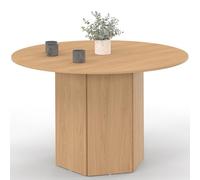 IDMarket - Table à Manger Ronde Berthe 6 Personnes 110 cm Pied Hexagonal