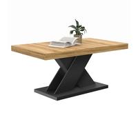 IDMarket - Table Basse Alicia Plateau Bois et Pied X Noir
