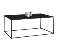 IDMarket – Table basse DAVIS rectangulaire 113 cm métal noir mat design industriel