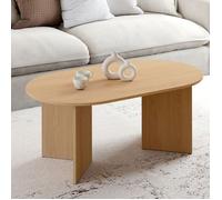 IDMarket - Table basse ovale Marthe 110 cm bois façon hêtre