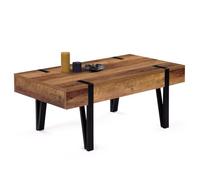 IDMarket - Table Basse rectangulaire 1 tiroir Austria Bois Pied épingle