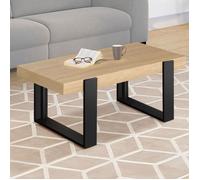 IDMarket – Table basse Phoenix rectangulaire bois et noir