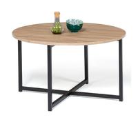 IDMarket - Table Basse Ronde Detroit 70 cm Design Industriel