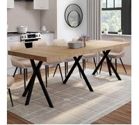 IDMARKET Table console extensible ALIX 10 personnes 235 cm design industriel