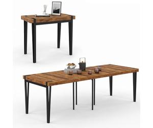 IDMarket - Table Console Extensible Austria 10 Personnes 235 cm Design Industriel