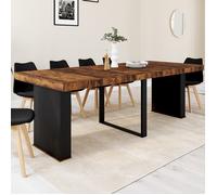 IDMARKET Table console extensible EDEN 10 personnes 235 cm bois effet vieilli et noir