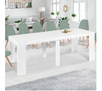 IDMarket - Table Console Extensible Orlando 14 Personnes 300 cm Bois Blanc