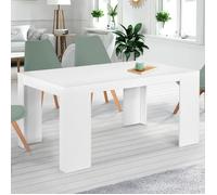 IDMARKET Table console extensible ORLANDO 6 personnes 140 cm bois blanc