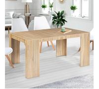Table console extensible ORLANDO 6 personnes 140 cm bois façon hêtre
