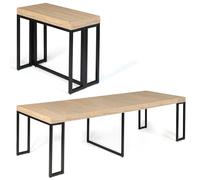 IDMarket - Table Console Extensible Toronto 14 Personnes 300 cm Design Industriel