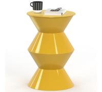 IDMarket - Table d'appoint Ronde, Bout de canapé, Tables de Chevet Irene 30 cm métal Jaune foncé