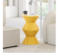 IDMarket - Table d'appoint Ronde, Bout de canapé, Table de Chevet Irene 30 cm métal Jaune foncé