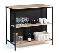IDMarket-Table de Bar îlot Detroit Design Industriel,Noir