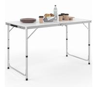 IDMarket - Table de Camping Pliante réglable en Hauteur 120 cm