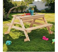 IDMARKET Table de pique-nique FOODY bois pour enfants avec bac à sable intégré
