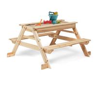 IDMarket - Table de Pique-Nique Foody Bois pour Enfants avec bac à Sable intégré
