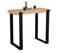 IDMarket - Table Haute de Bar Phoenix Bois et Noir 113 cm