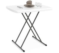 IDMarket - Table Pliante à Hauteur réglable 3 Positions pour extérieur intérieur Camping