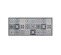 IDMarket - Tapis en Vinyle Effet Carreaux de Ciment Noir et Blanc 66 x 160 cm