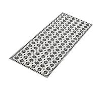 IDMarket - Tapis en Vinyle Effet mosaïque Noir et Blanc 66 x 160 cm