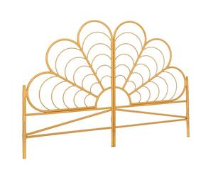 IDMarket - Tête de lit sur Pied Ivy 160 cm Effet rotin en Forme de Fleur